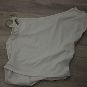 White One-Shoulder Top